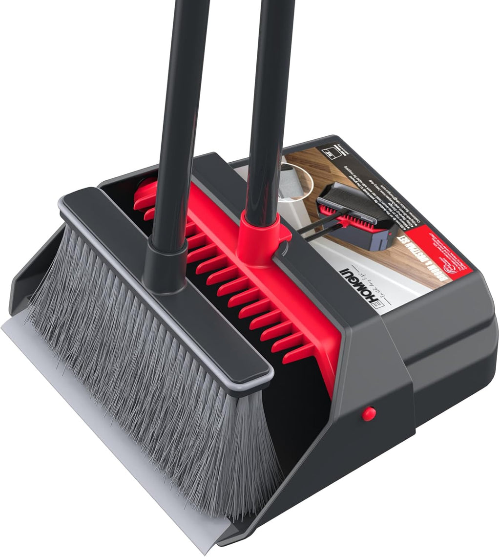 Broom with Dustpan Combo Set, Dust Pans with Long Handle, Brooms with Dustpan, Dust Pan Broom Kit