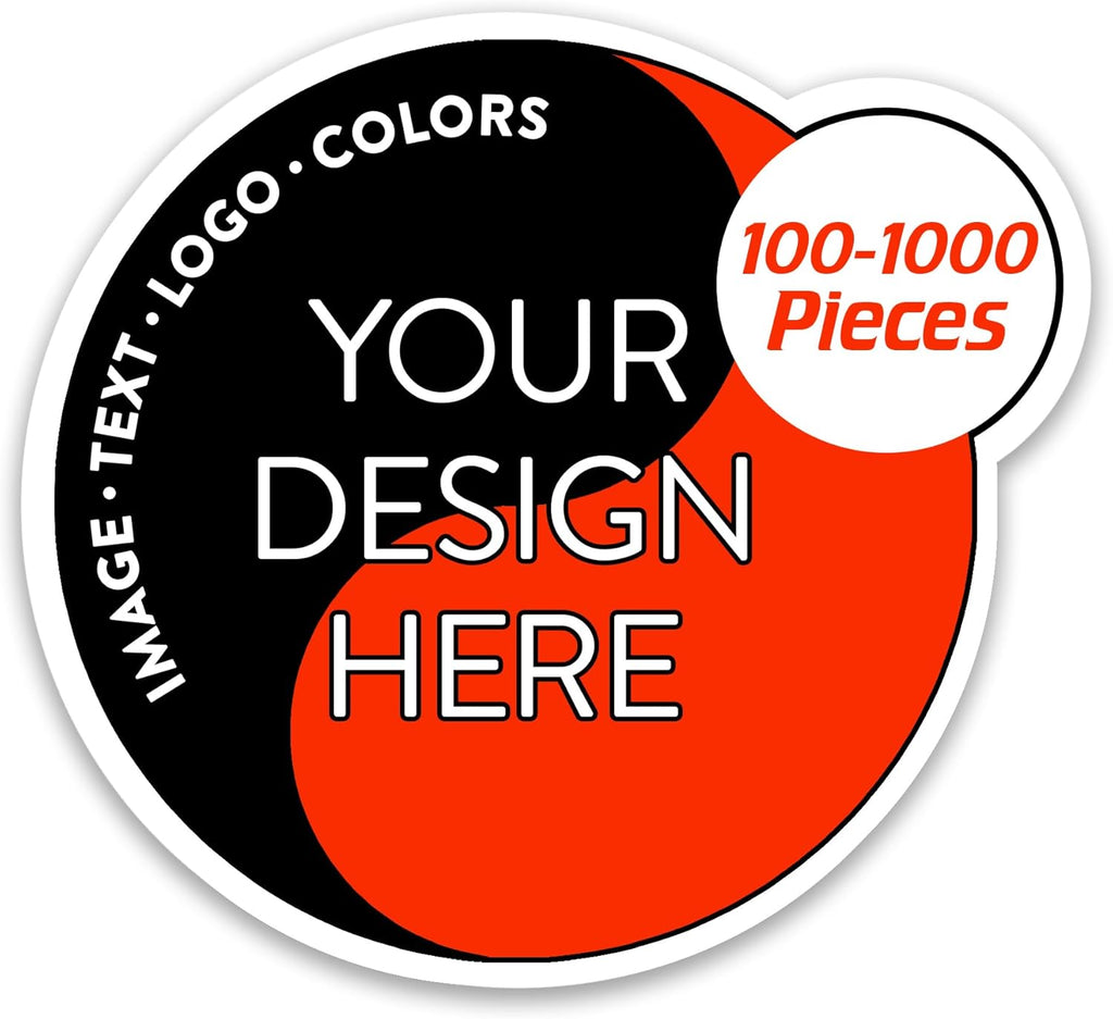 100 Custom Vinyl Stickers - Upload Your own Image, Text, Design, Logo - Personalized Logo Labels