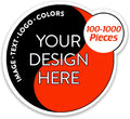 100 Custom Vinyl Stickers - Upload Your own Image, Text, Design, Logo - Personalized Logo Labels