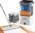 Mop and Bucket Set, Flat Microfiber Mops for Floor Cleaning, Wall Cleaner Mop and Bucket System