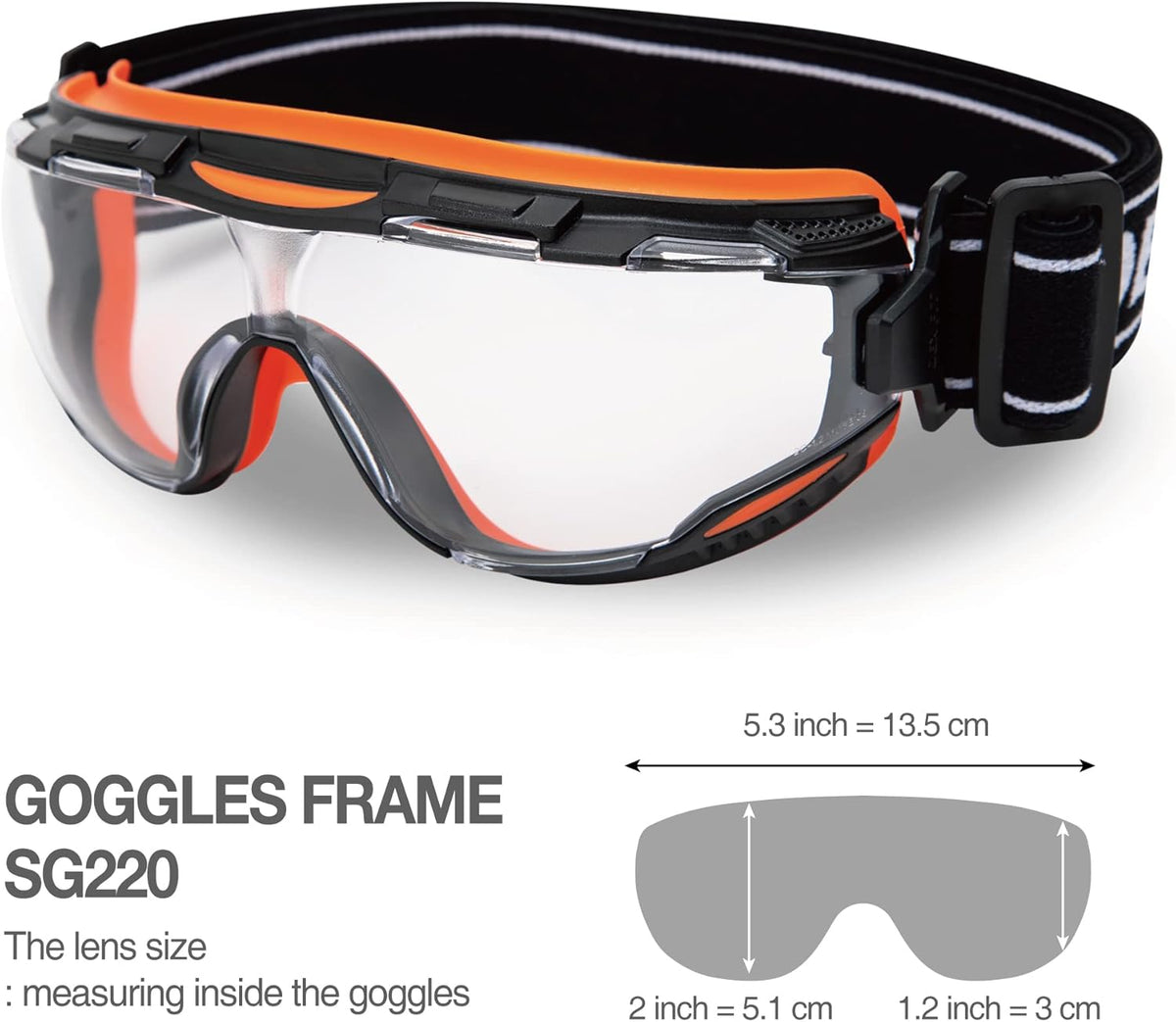 DEX FIT Protective Safety Goggles SG220; Anti Fog & Scratch, Z87 Eye Protection for Lab, Science