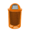 COATEDOUTDOORFURNITURE Coated Outdoor Furniture 32-Gallon Heavy-Duty Punched Steel Round Trash