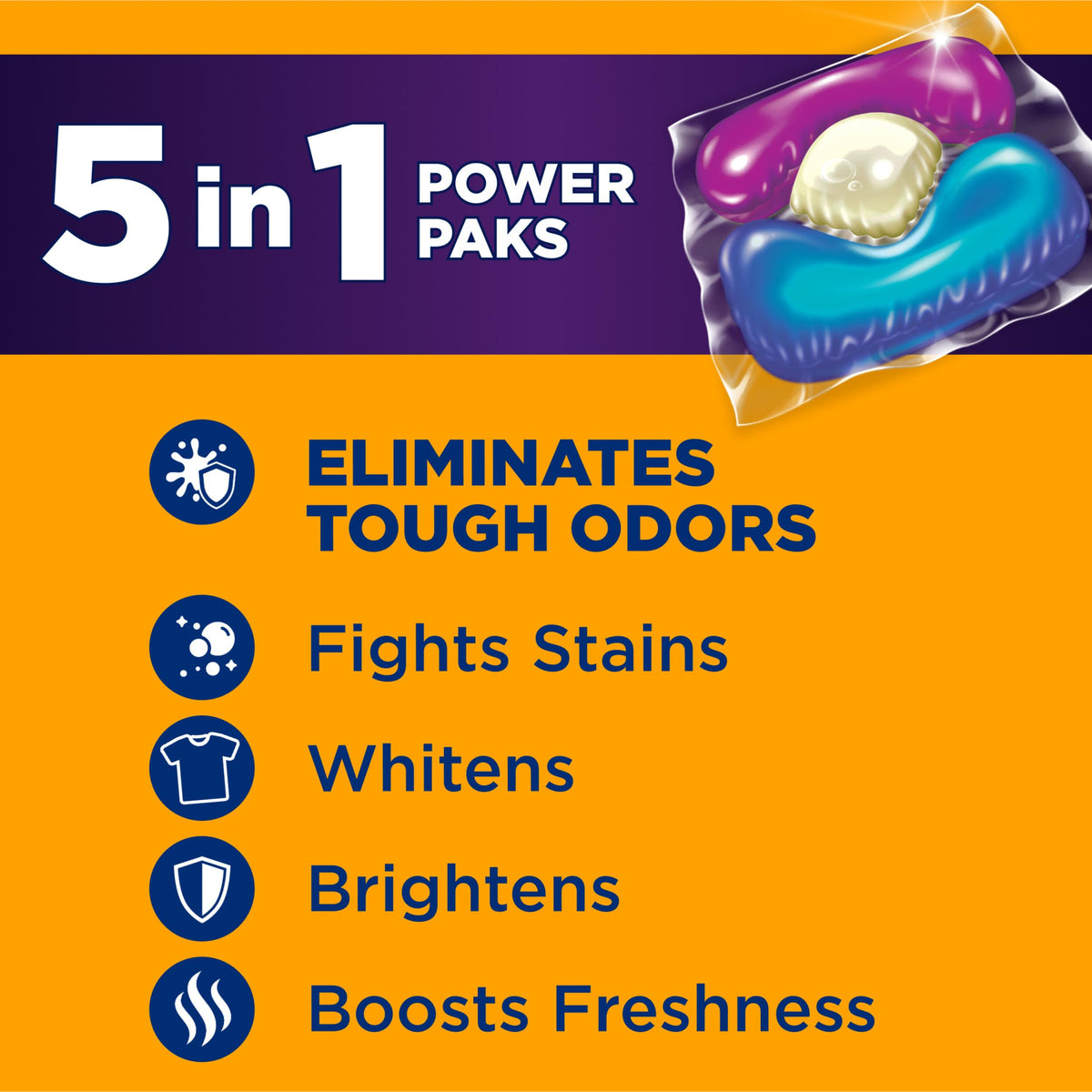 ARM & HAMMER Plus OxiClean Odor Blasters Laundry Detergent Pak, 42 Count – view 2