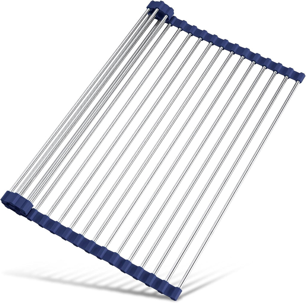 Tomorotec 21" x 15.5" Roll Up Dish Drying Rack Over Sink Drying Rack Sink Cover Kitchen Sink