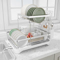 Dish Drying Rack - 304 Stainless Steel Dish Rack for Kitchen Counter, Adjustable Spout