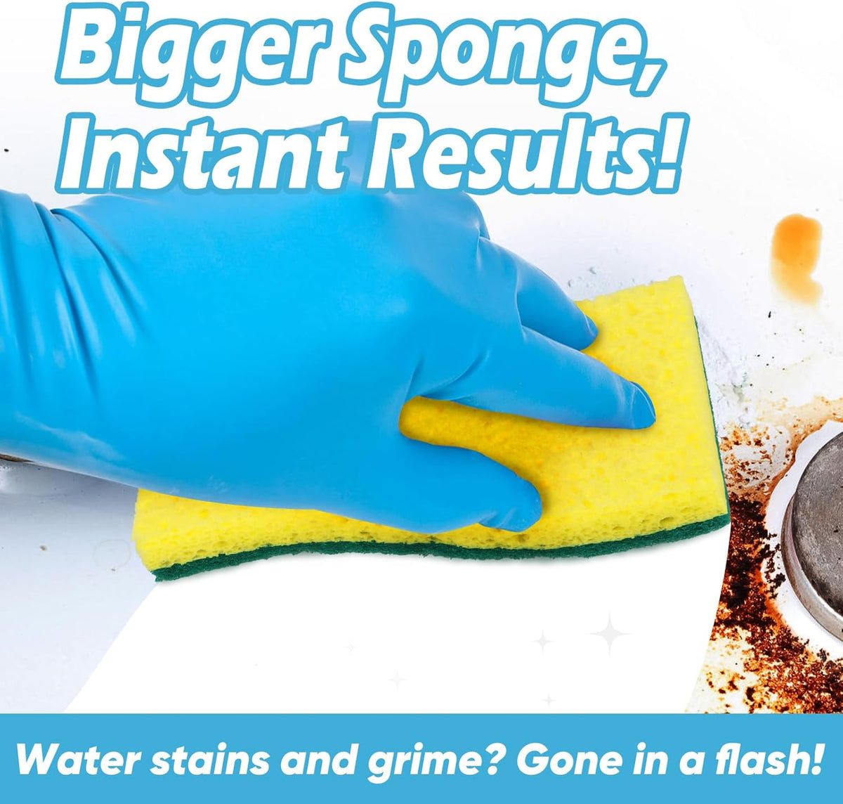 AIDEA XL Scrub Sponges 6Count, Heavy Duty Sponges for Dishes, Extra Large Sponge for Cleaning
