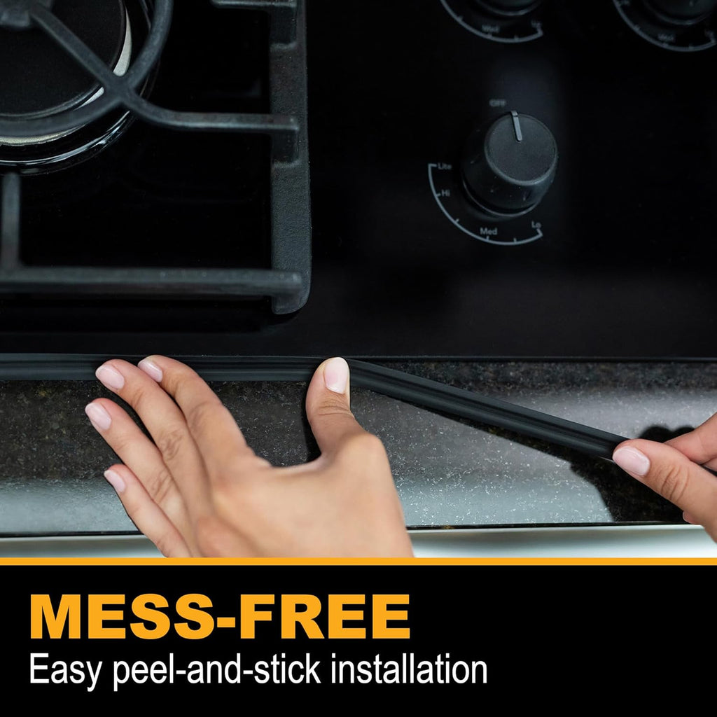 InstaTrim The Original Flexible Trim -10ft Black 3/4" Wide Caulk Tape - Adhesive Trim with Many