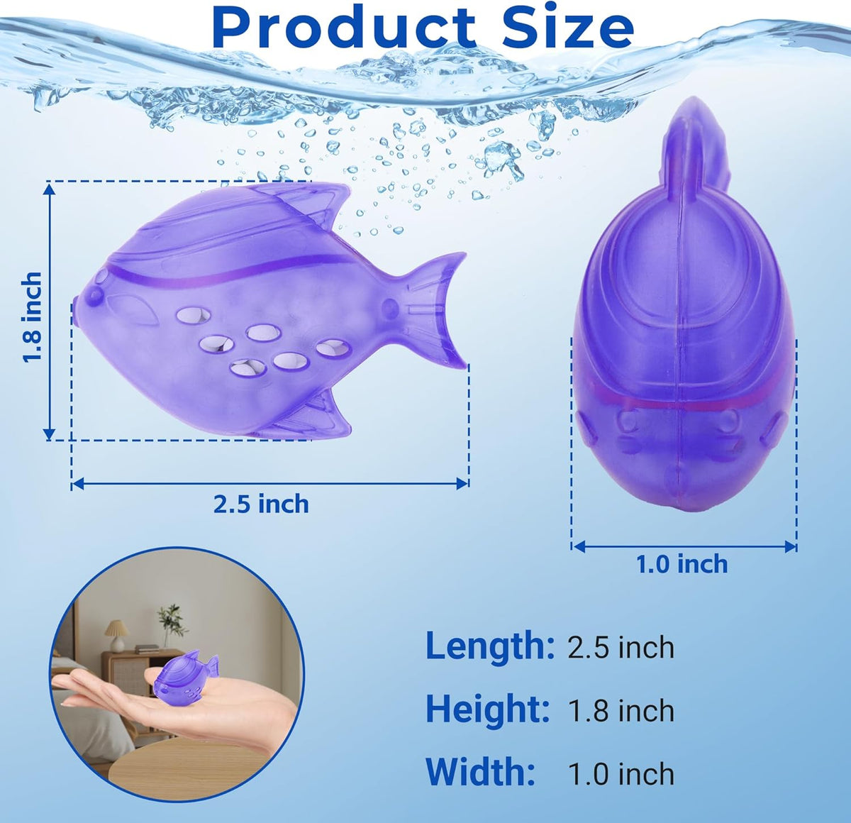 Funmit 12 Pack Universal Humidifier Cleaner Fish Compatible with Almost All Humidifiers and Fish