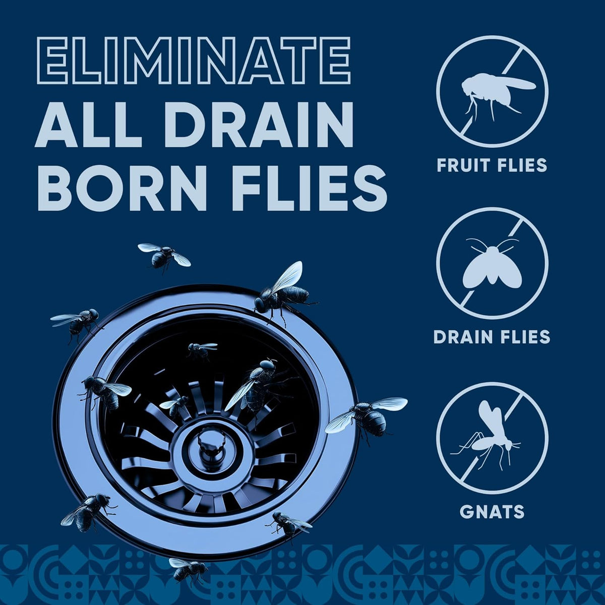 Fruit Fly Drain Treatment | Drain Fly Eliminator | Eliminates Gnats, Sewer Flies and More - Works