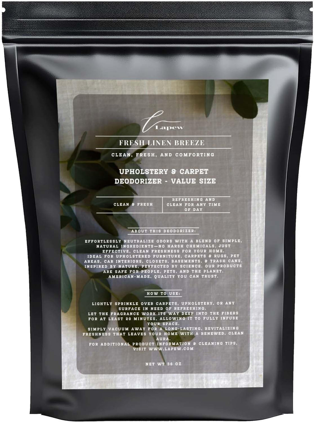 Fresh Linen Breeze Carpet Freshener Powder Refill 36 oz | Powerful Odor Eliminator for Home |