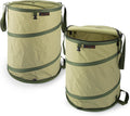 YUDI & GARDEN 29 Gallon Hard Bottom Collapsible Trash Can｜Collapsible Garden Bag｜Camping Trash Can