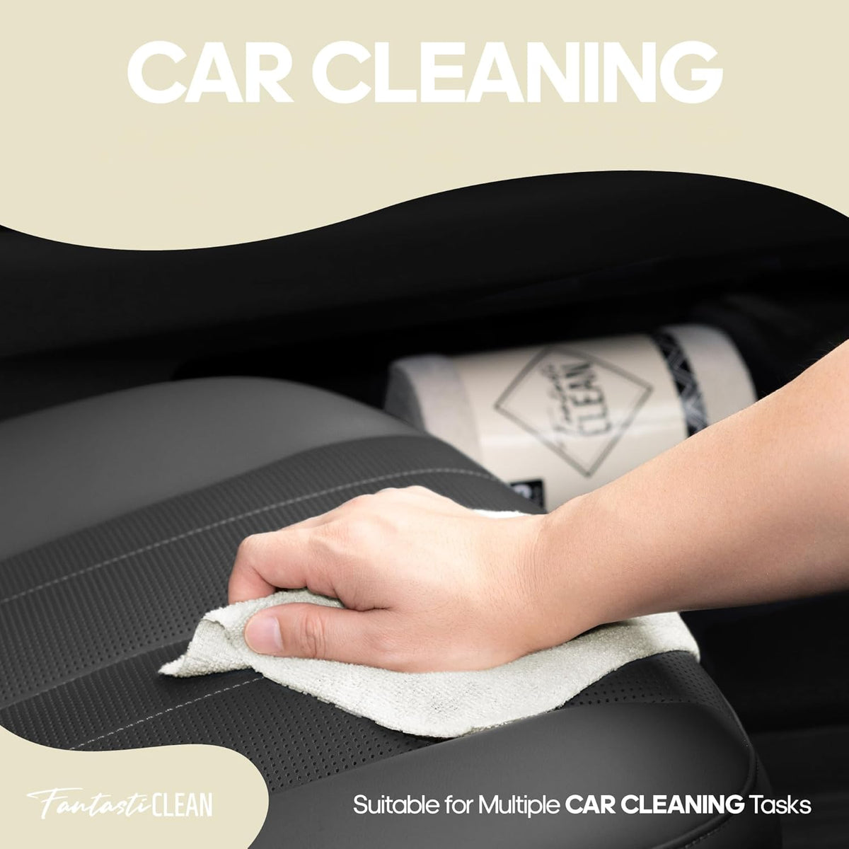 Fantasticlean Microfiber Cleaning Cloth Roll 4 Rolls 240 Pack, Tear Away Paperless Towels, 8" x 8"