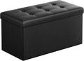 SONGMICS MAZIE Collection - 30 Inches Folding Storage Ottoman Bench, Ottoman with Storage, Foot
