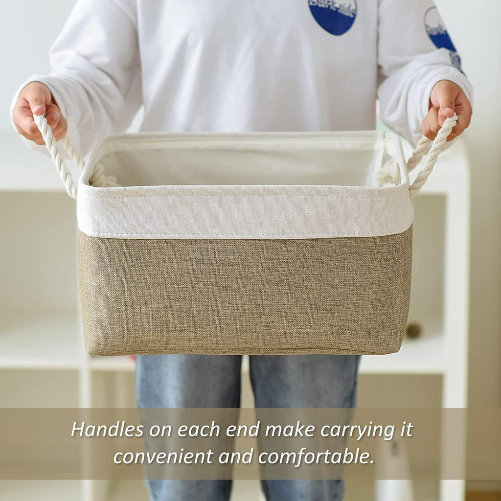 TcaFmac Storage Basket for Organizing - Large 4 Pack Fabric Storage Bins Baskets for Shelves