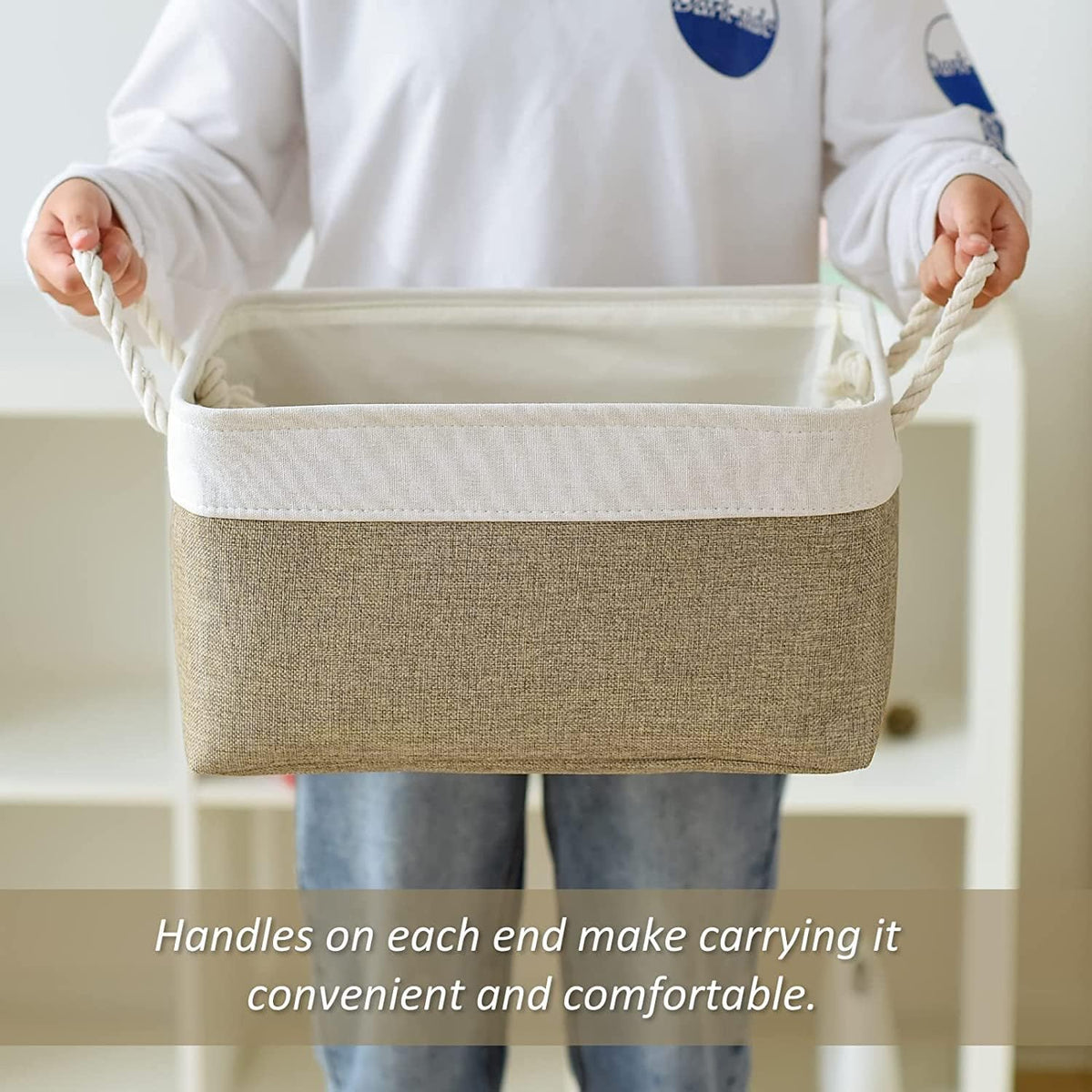 TcaFmac Storage Basket for Organizing - Large 4 Pack Fabric Storage Bins Baskets for Shelves