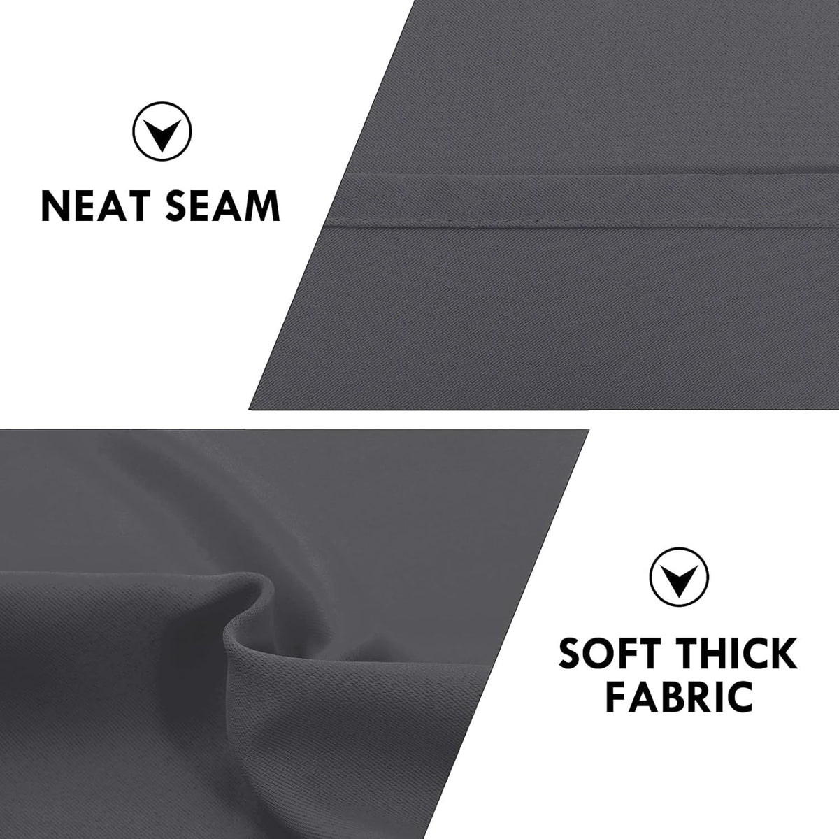 DWCN Blackout Curtains for Bedroom 84 Inch Length 2 Panels Set, Solid Thermal Insulated Energy