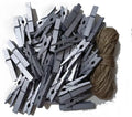 1.8 Inch Silver Wooden Clothespins Hold Picture Photo Clothesline Pins Hanging Christmas Cards with