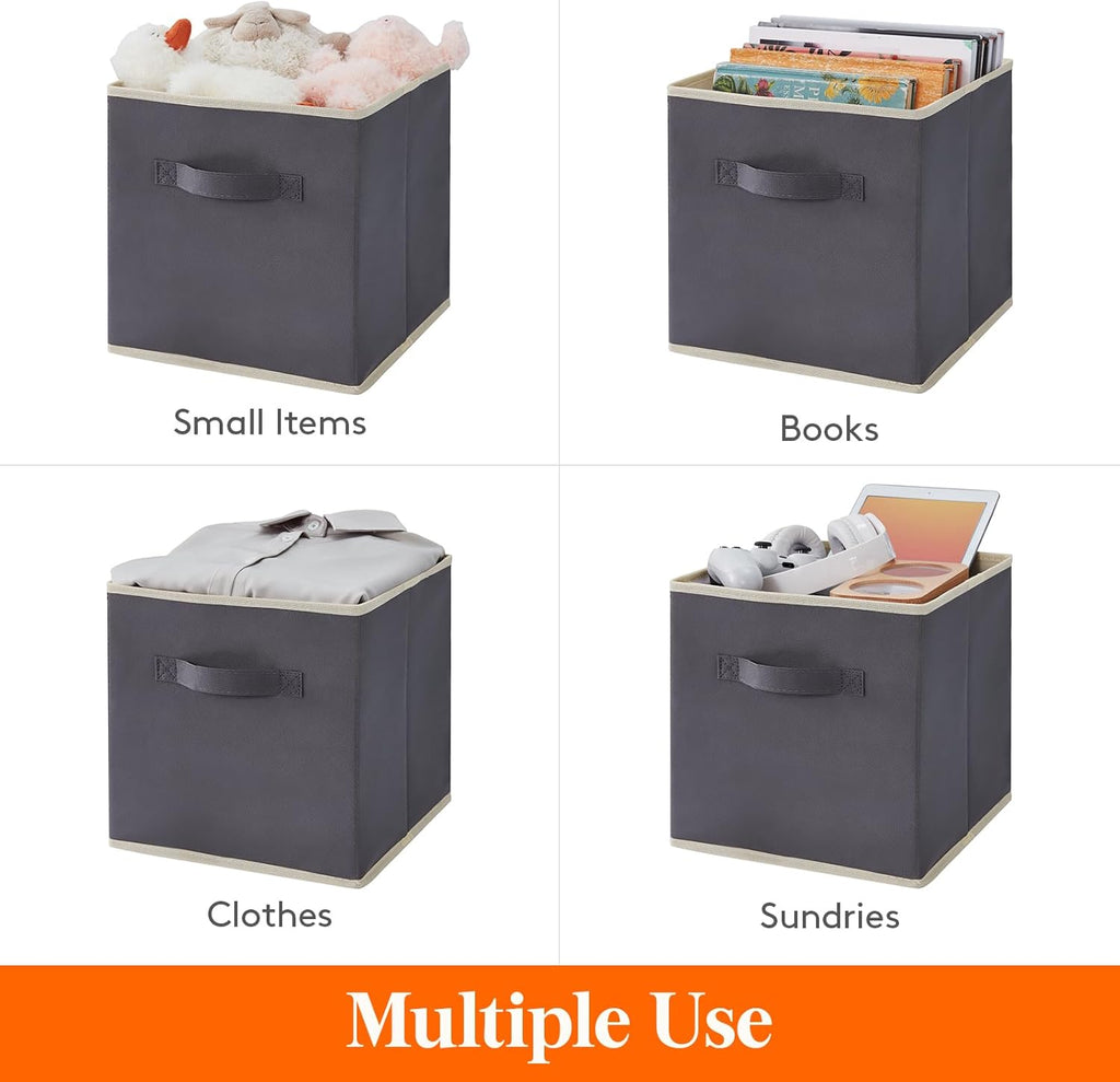 Lifewit 12 Packs Storage Cubes, 11 Inch Cube Storage Bins, Foldable Decorative Fabric Storage