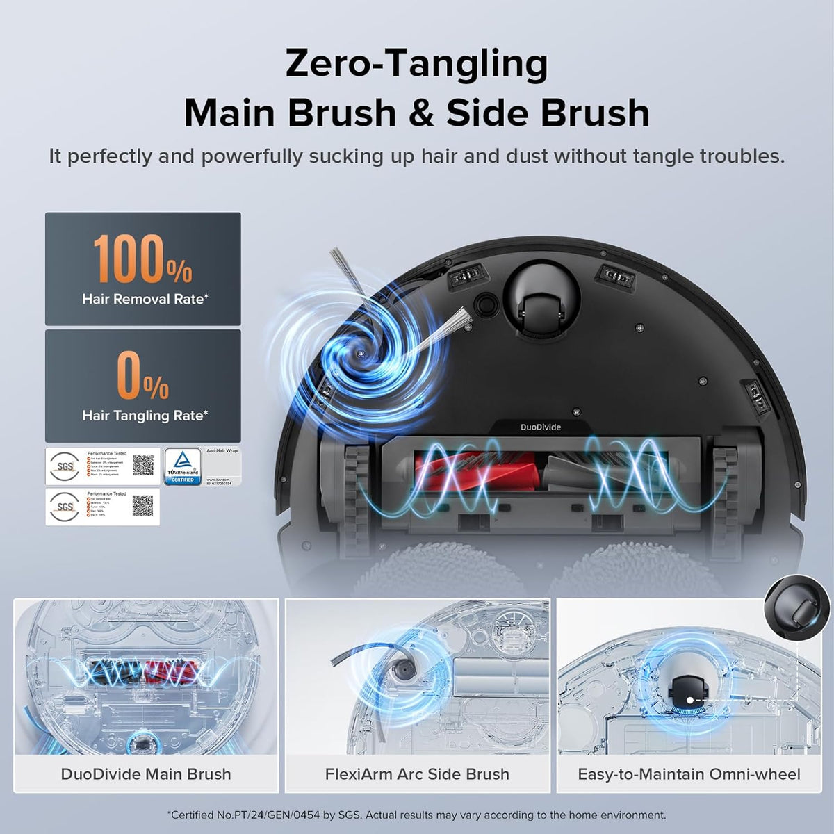 Roborock Qrevo Edge S5A Robot Vacuum and Mop, 18,500Pa, Zero-Tangling, DuoDivide Main Brush