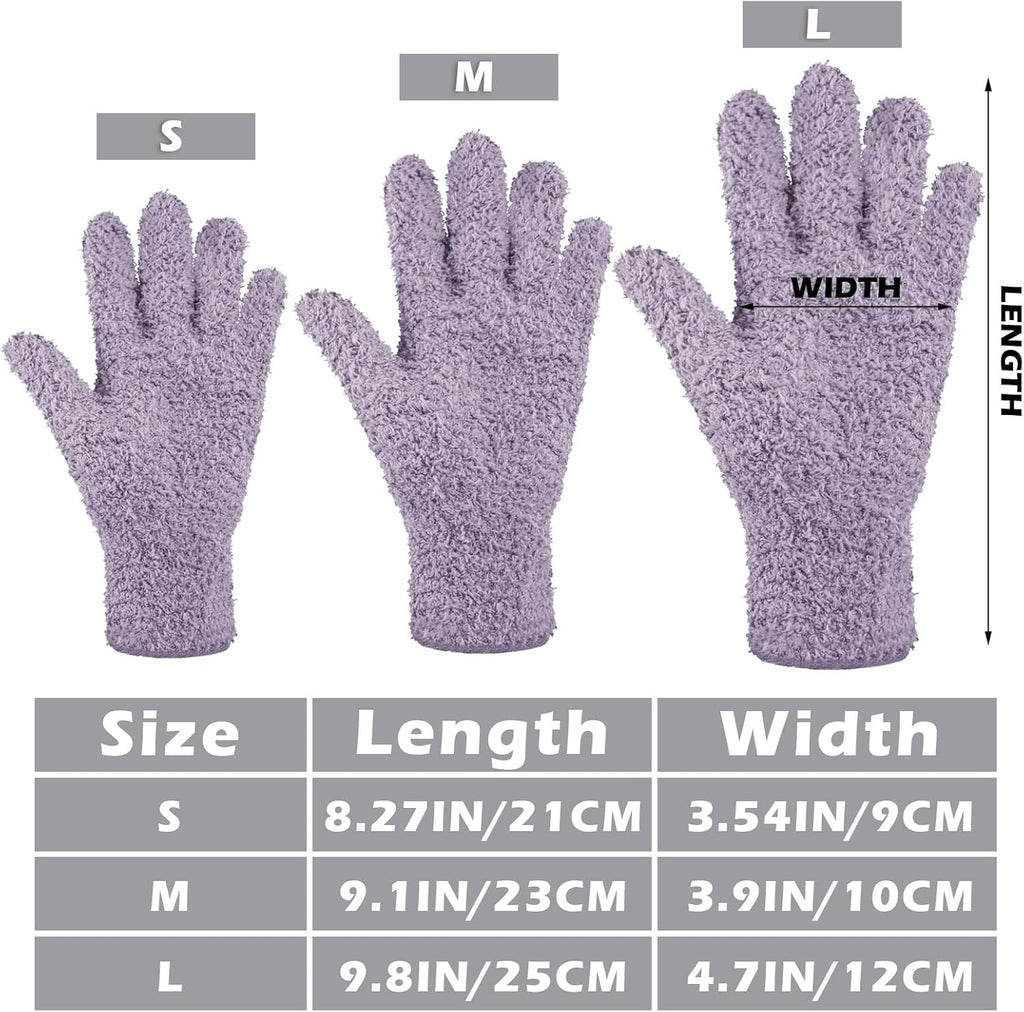 Patelai 3 Pairs Microfiber Plant Dusting Gloves Leaf Cleaning Gloves for Indoor Plants, Blinds