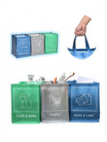 YOUNG DA Reusable Recycle Bags, 3-Piece Separate Recycling Bin Set for Home, Kitchen, and Office