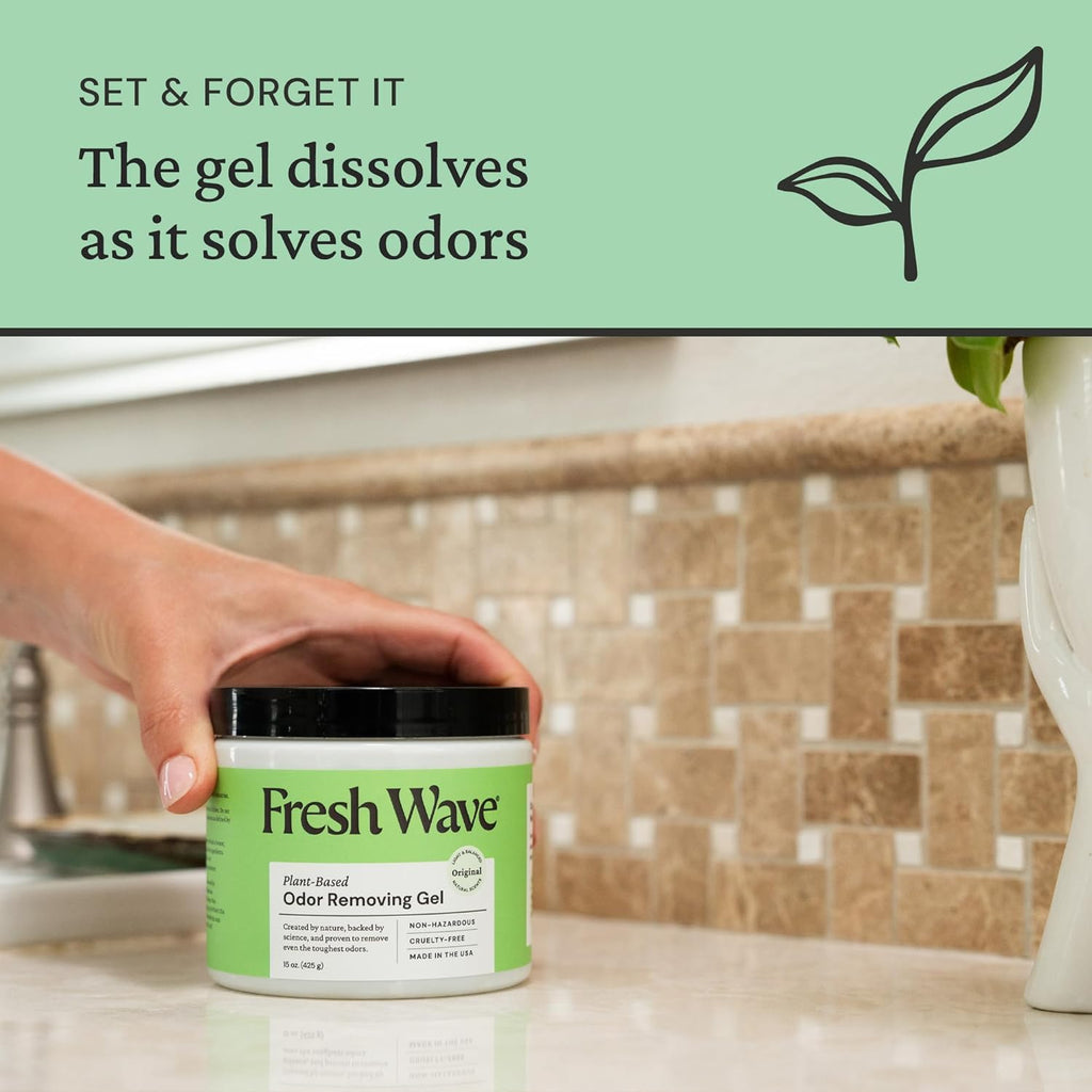 Fresh Wave Odor Removing Gel, 15 oz. - Odor Absorbers for Home, Safer Odor Relief, Natural