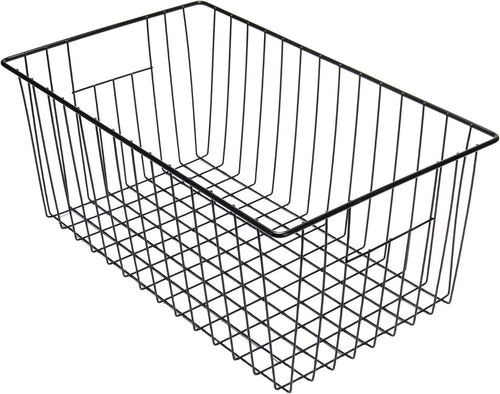 16" L x 12" W Wider Freezer Storage Organizer Baskets Container, Deep Metal Wire Chest Upright