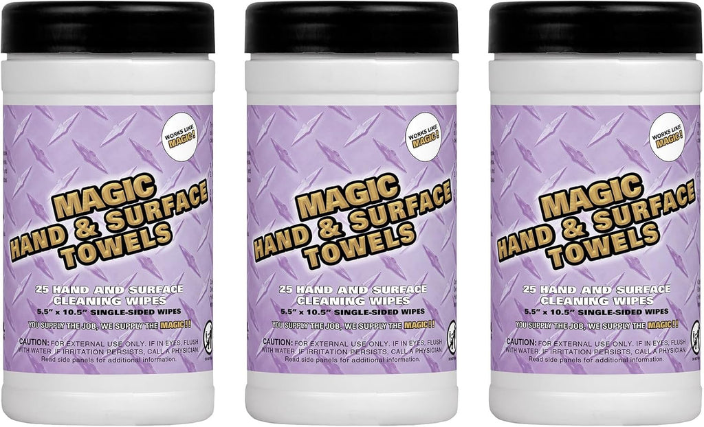Magic Heavy Duty Cleaning Wipes - Single Sided Hand & Surface Shop Towels | Professional-grade