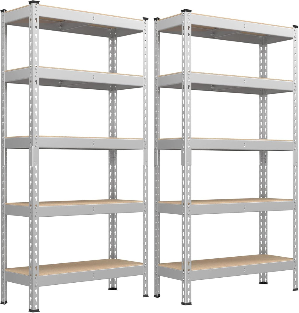 SONGMICS 5-Tier Storage Shelves, Load 2310 lb, Set of 2 Garage Storage, Boltless Assembly