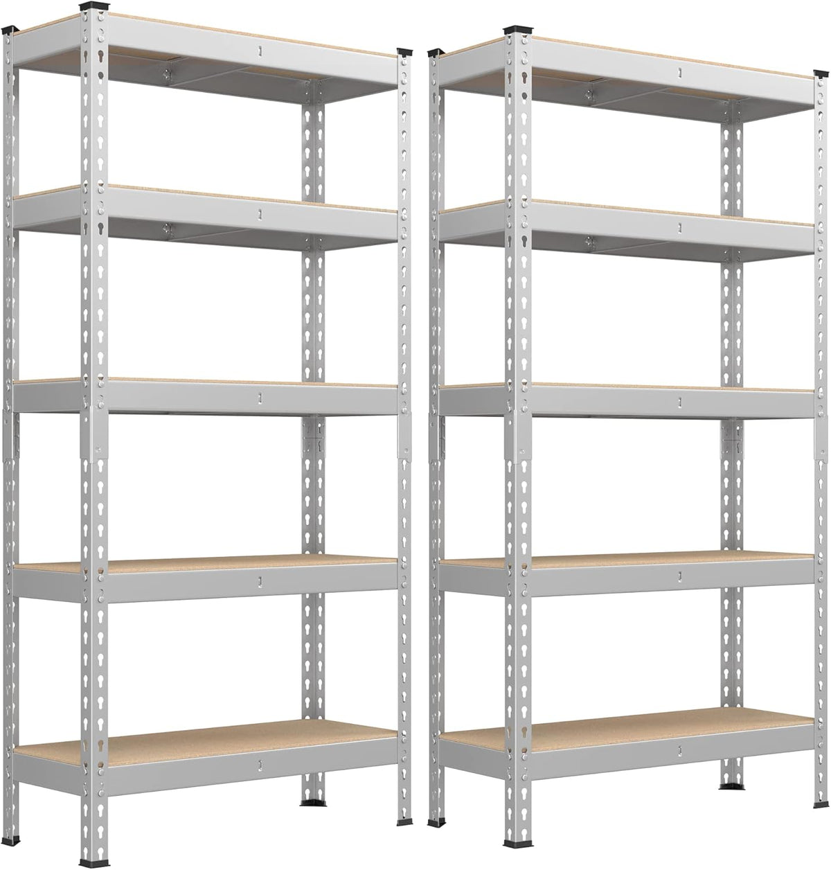 SONGMICS 5-Tier Storage Shelves, Load 2310 lb, Set of 2 Garage Storage, Boltless Assembly