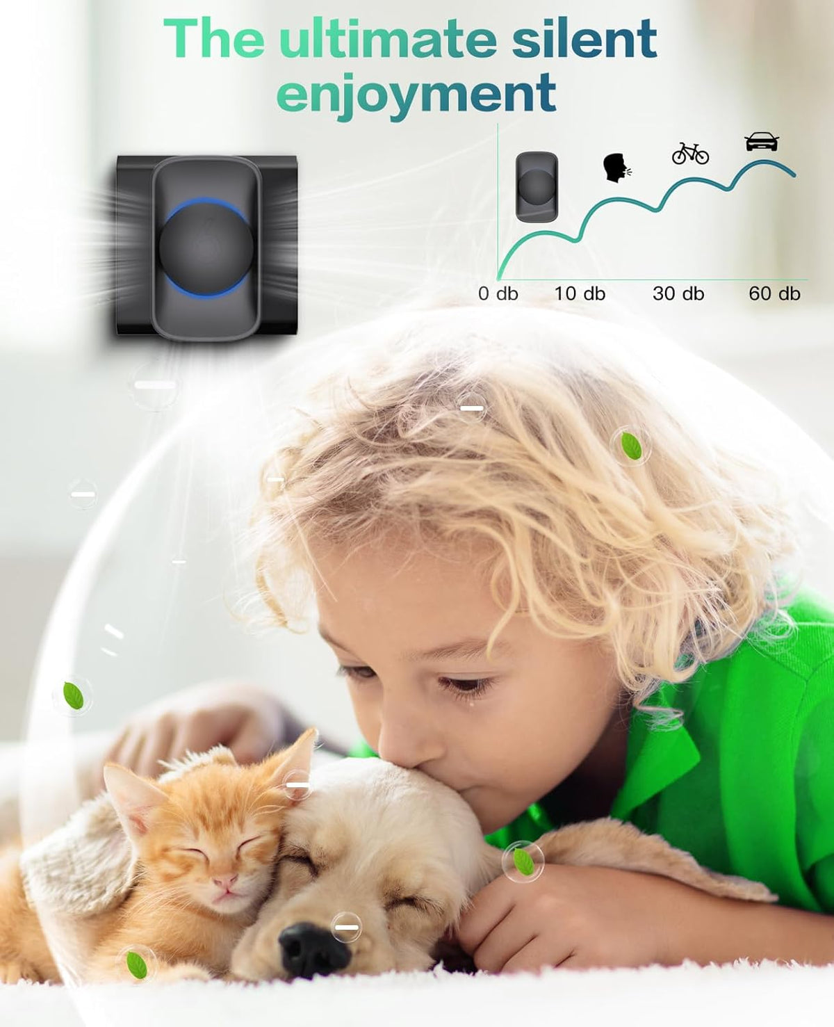 iDiskk [4 Pack] Air Purifier for Home,Plug-In Negative Ion Quiet Air Ionizers for Bedroom, Office