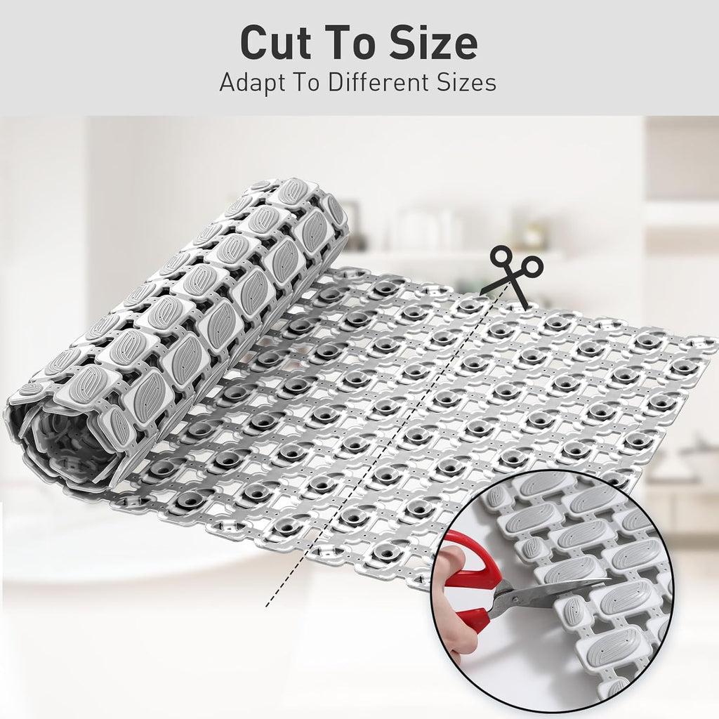 Shower Mat Non Slip Bathtub Mat - 27 x 16 Inch Eco-Friendly Soft Bath Mat for Tub Non Slip Shower