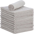 Superio Cotton Terry Washcloths Grey Towels 100% Cotton Cleaning Cloth 16" Rags Wash Clothes for