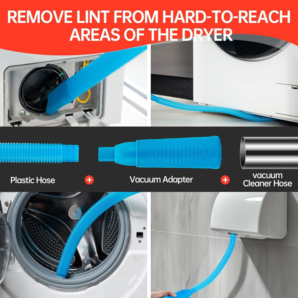 Dryer Vent Cleaner Kit, Bluesea 33-Piece Omnidirectional Dryer Cleaning Kit Include 40 Feet Dryer