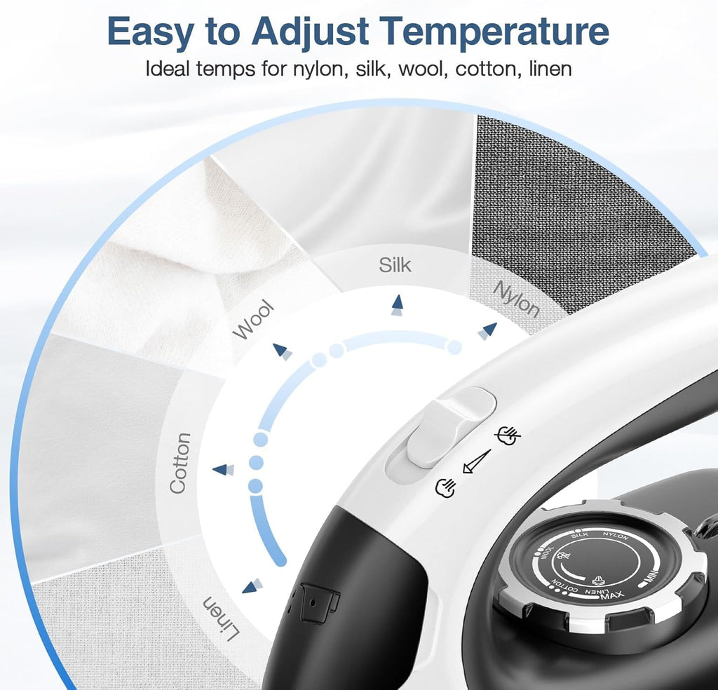 Sundu Mini Travel Iron with Steam,1000W Portable Non-Stick Soleplate Steam Small Iron for Quilting