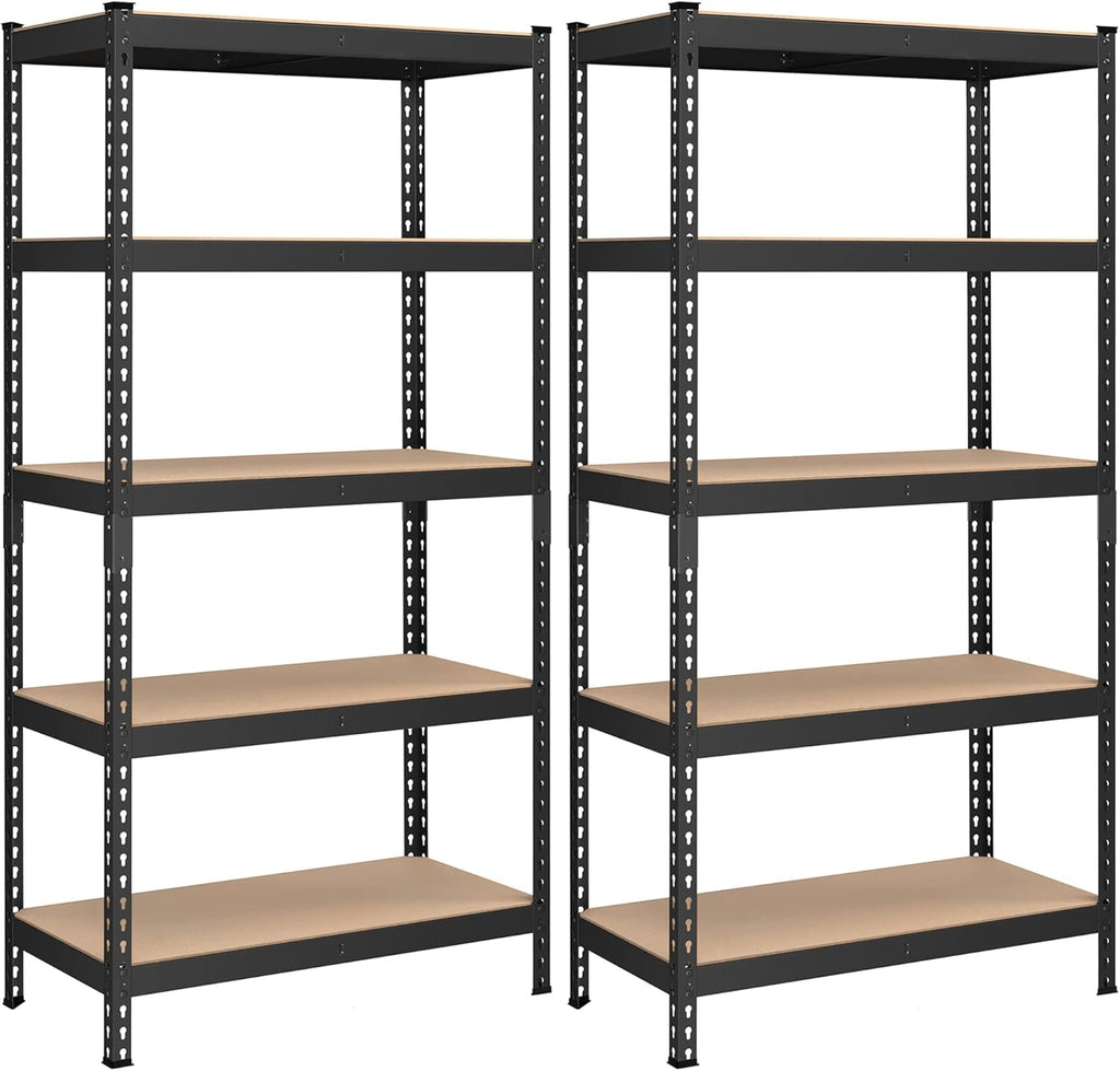 SONGMICS 5-Tier Storage Shelves, Load 2310 lb, Set of 2 Garage Storage, Boltless Assembly