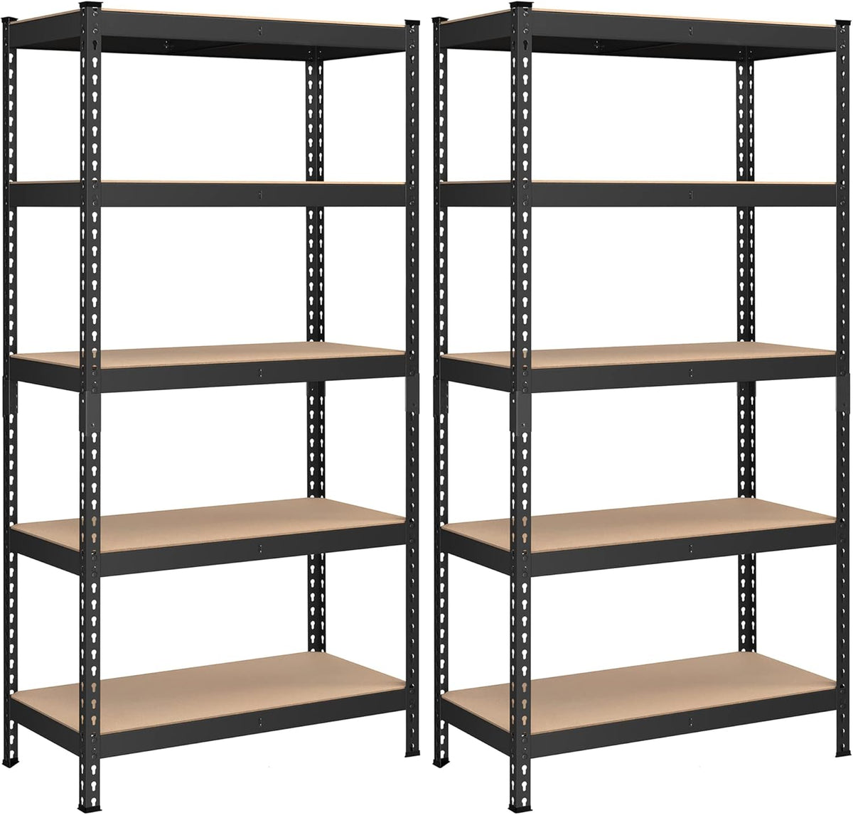 SONGMICS 5-Tier Storage Shelves, Load 2310 lb, Set of 2 Garage Storage, Boltless Assembly
