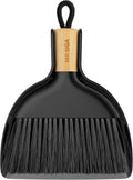 MR.SIGA Mini Dustpan and Brush Set, Portable Cleaning Brush and Dustpan Combo with Bamboo Handle