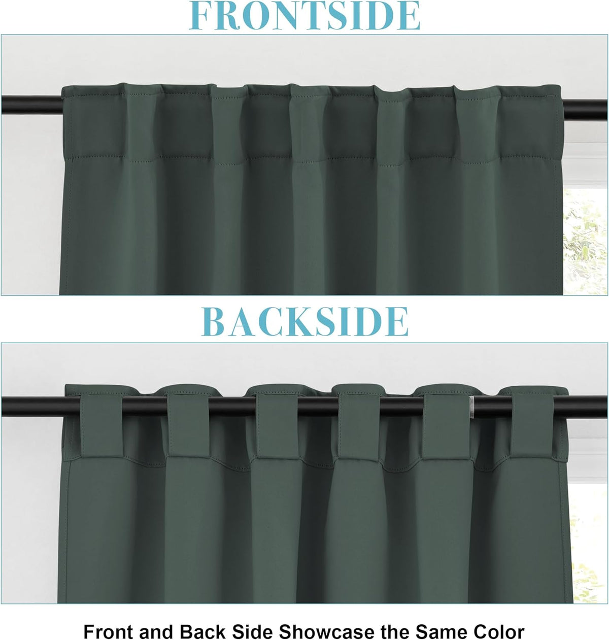 RYB HOME Small Window Curtains Blackout, Privacy Thermal Insulating Drapes for Bedroom Bathroom