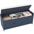 HOMEFORT 41.3" Shoe Bench with Lift Top Storage, Entryway Bench with Cushioned Seat, Wooden End of