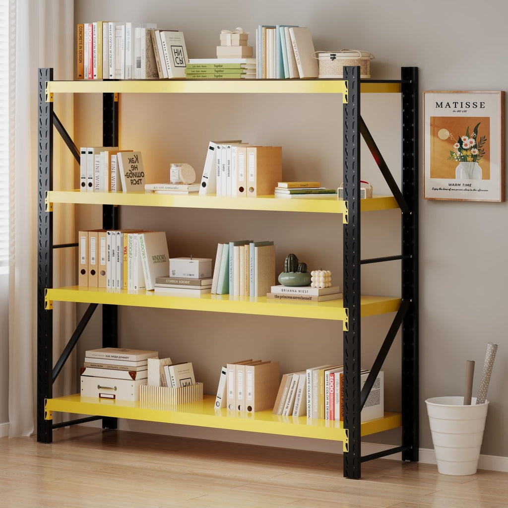 Storage Shelves Heavy Duty, Metal Garage Shelving Units, 4 Tier Storage Rack Shelf, Steel