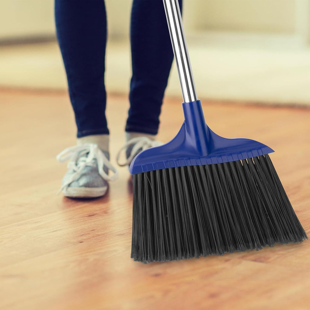 Kefanta 6 Pack Heavy Duty Broom Indoor/Outdoor Commercial Brooms Angle Broom 53 inches for