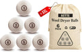 Sheep Wool Dryer Balls 6 Pack XXL(3.1") Premium Natural Fabric Softener, Reusable Laundry Dryer