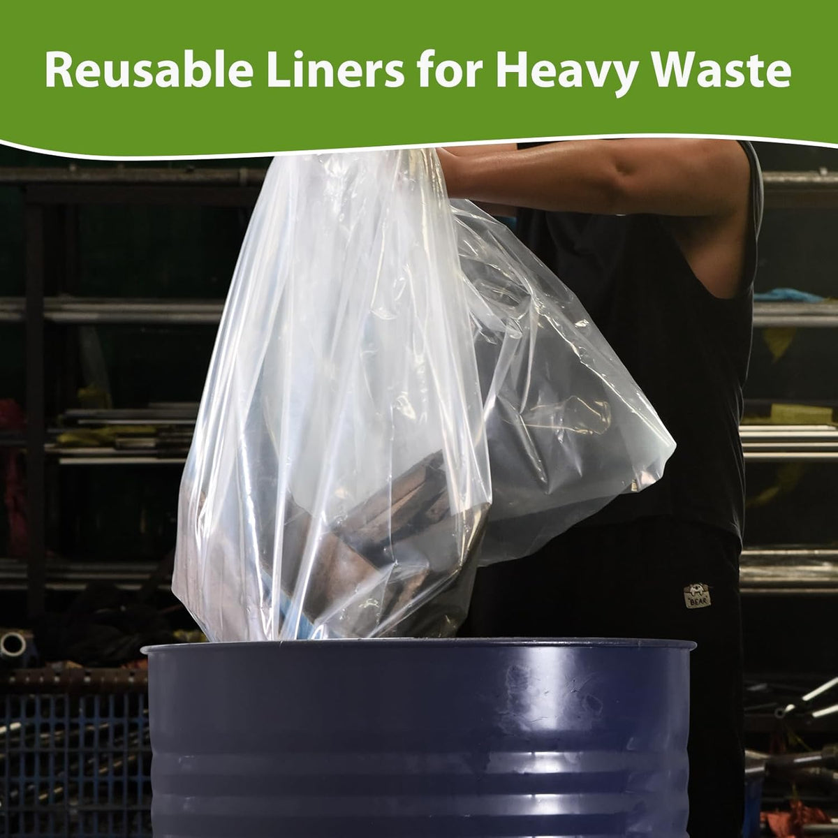 Dust Collector Bags 12pcs two-sided 7mil 19.5" diameter (31" width x 40" length) for Harbor Freight