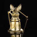 Antique Rabbit Candle Snuffer - Vintage Gunmetal Finish with Spectacle Chain, Flame Extinguisher