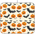 Halloween Black Bat Dish Drying Mat for Kitchen Countertop 18x24 Spooky Evil Pumpkin Lantern Large