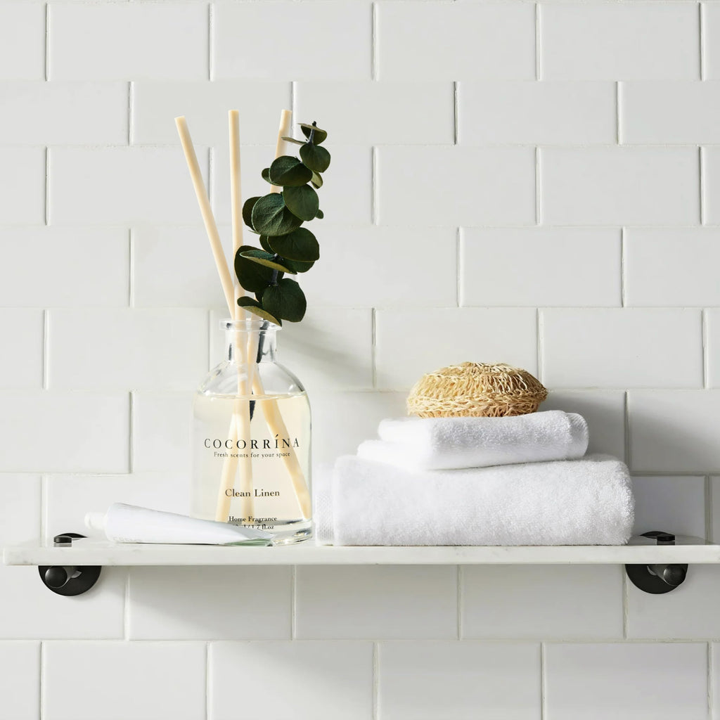 COCORRÍNA Eucalyptus Reed Diffuser Set of 3 - Eucalyptus & Moss, Clean Linen, Ocean Mist Scents