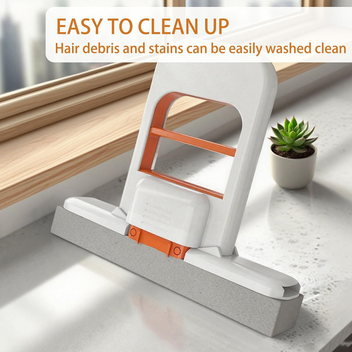 Foldable Mini Desktop Mop – Portable Handheld Duster & Cleaner for Desk, Bathroom, Glass | Reusable