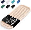 Zulay Kitchen (9x3.5) Silicone Sponge Holder for Kitchen Sink - Flexible Multipurpose Soap Tray