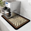 AMOAMI Coffee Mat Hide Stain Rubber Backed Absorbent Dish Drying Mat for Kitchen Counter - Fits
